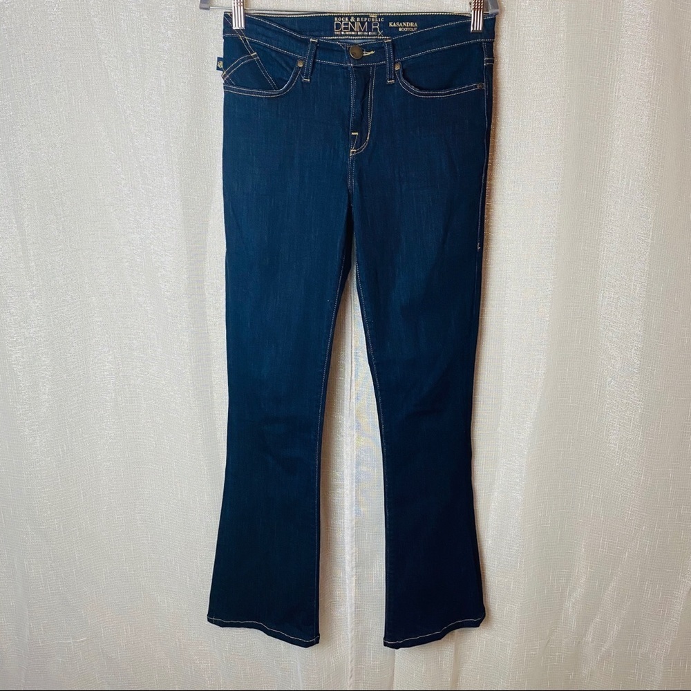 Rock & Republic Kasandra Bootcut Dark Wash Jeans~8 - Picture 2 of 12